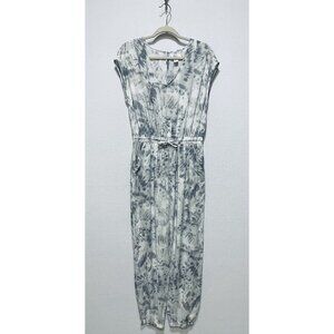 Japna Jumpsuit Womens Large Gray Tie Dye Drawstring Waist Jogger Boho Festival